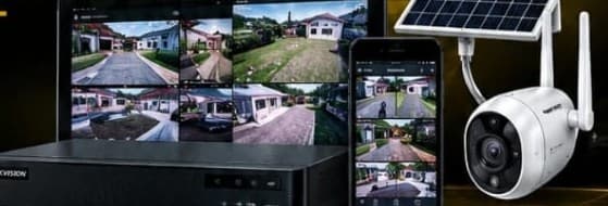 CCTV recorder with a live multi-camera view, phone app and a solar powered WiFi camera